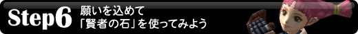 Step6�j �肢�����߂� �u���҂̐΁v ���g���Ă݂悤�I